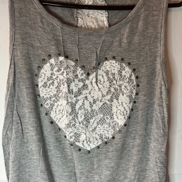 Ginger G Women’s Lace Heart Shaped Shirt Medium - Picture 3 of 11